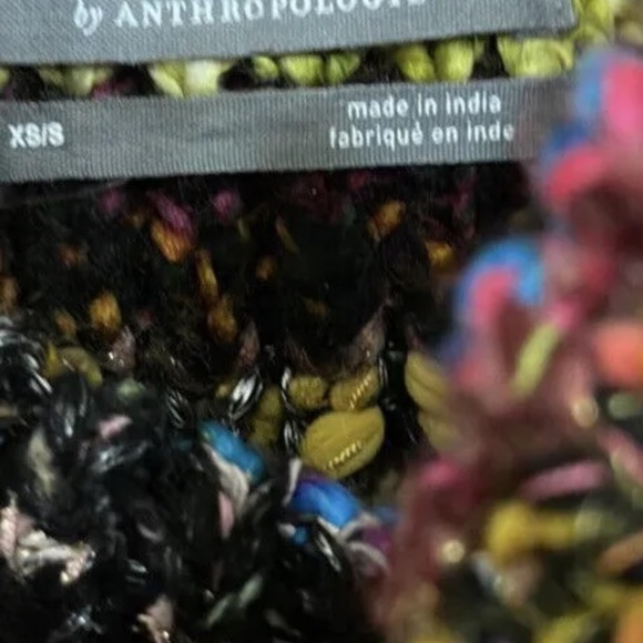 $198 Anthropologie Piera Knit Turtleneck Poncho X Small / Small Multicolor NWT - Picture 10 of 15